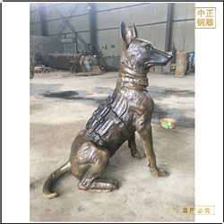 牧羊犬動(dòng)物銅雕塑鑄造