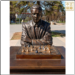 老者下象棋景觀雕塑